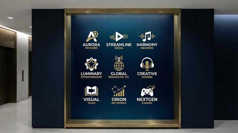 内衣写真合作视频品牌Logo墙